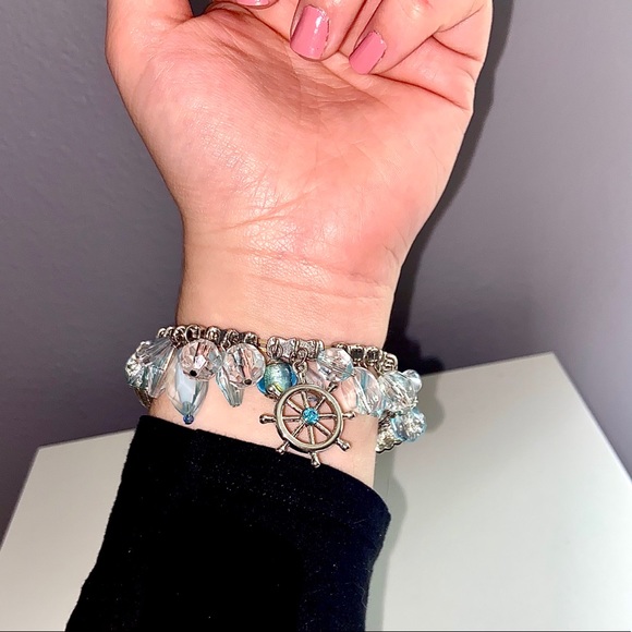 Down under, beach ocean theme charm bracelet - Picture 2 of 3